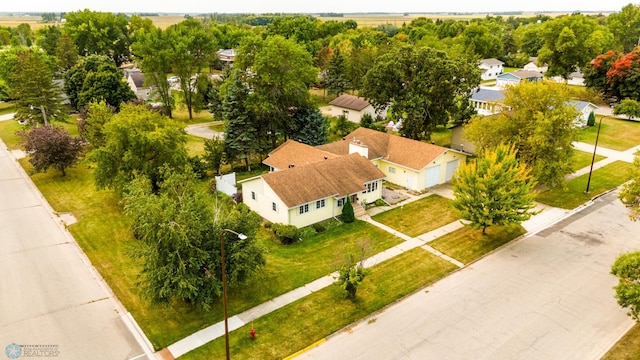 drone / aerial view with a residential view