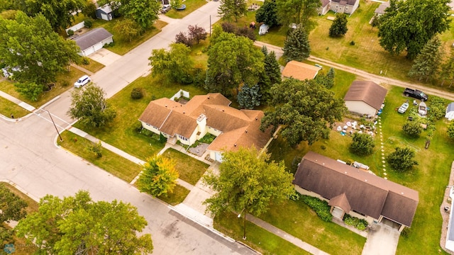 drone / aerial view with a residential view