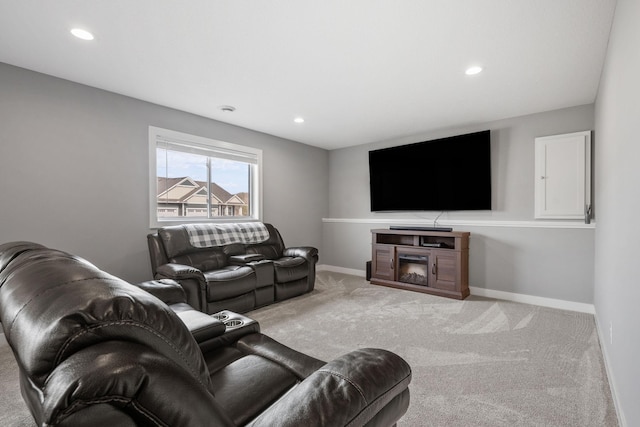 9764 Saint Andrews Dr, Elko New Market, MN 55020 - living area featuring carpet floors, recessed lighting, and baseboards