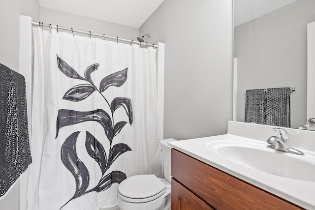 9764 Saint Andrews Dr, Elko New Market, MN 55020 - bathroom featuring vanity, toilet, and curtained shower