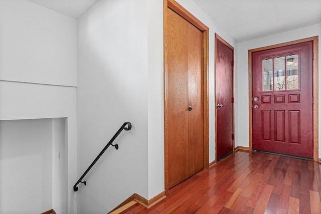 3879 Polk St NE, Columbia Heights, MN 55421 - foyer featuring wood finished floors and baseboards