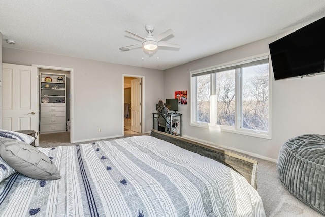 4680 152nd Ct NW, Ramsey, MN 55303 - bedroom with carpet, a spacious closet, ceiling fan, and a closet