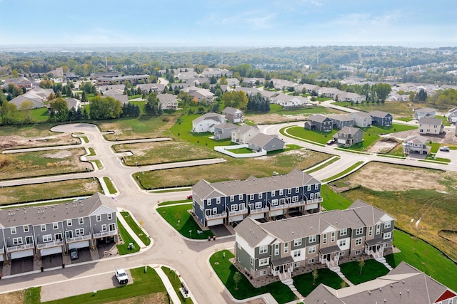 drone / aerial view with a residential view