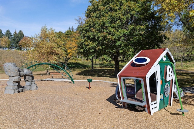 view of community jungle gym