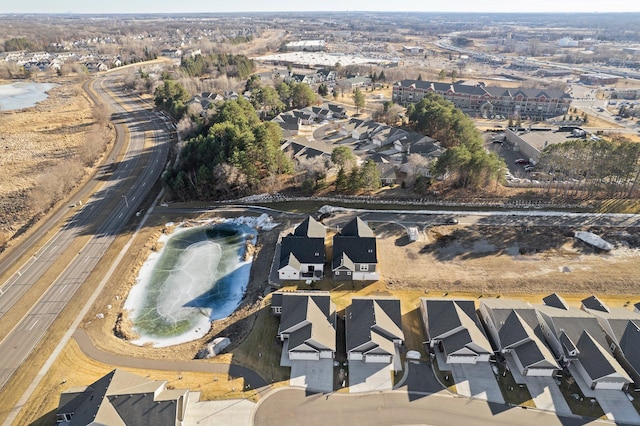 drone / aerial view with a residential view