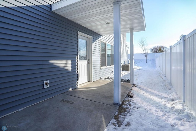 view of patio with fence