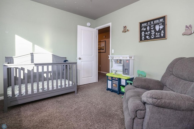 bedroom featuring carpet