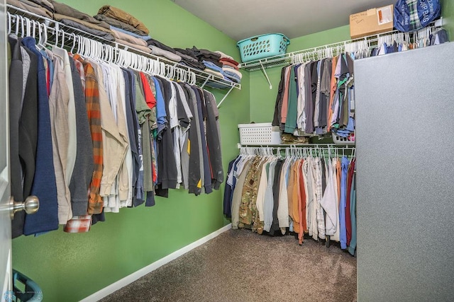 spacious closet featuring carpet