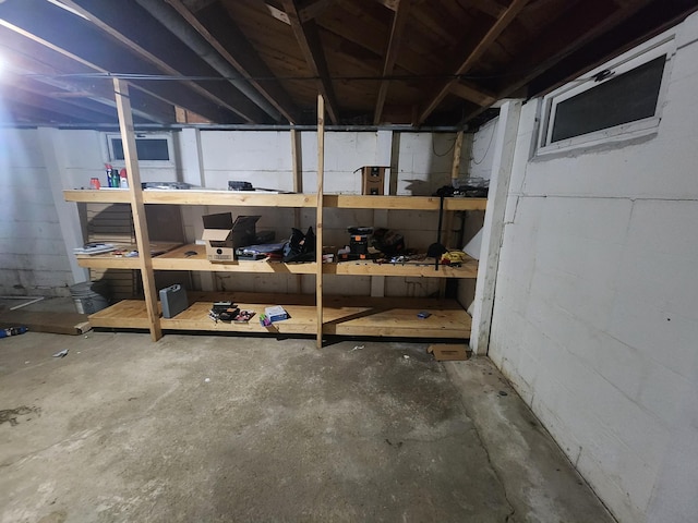 view of storage area