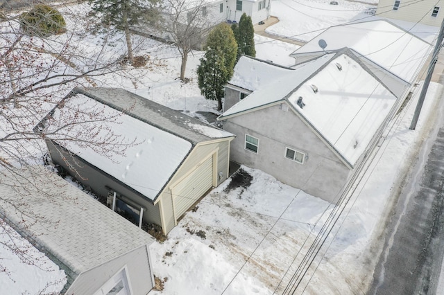 view of snowy aerial view