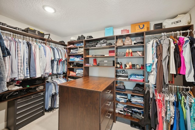 view of walk in closet