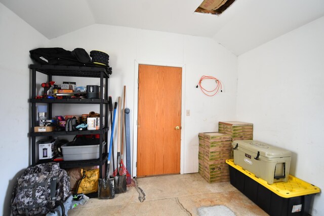 view of storage room