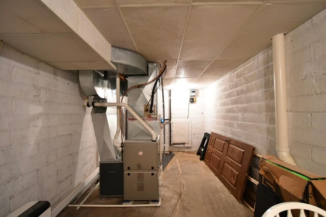 interior space with heating unit