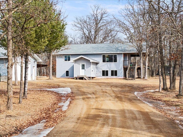 raised ranch featuring stairs