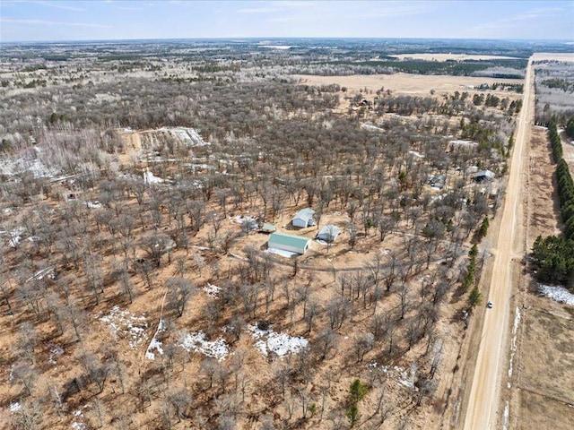 bird's eye view featuring a rural view