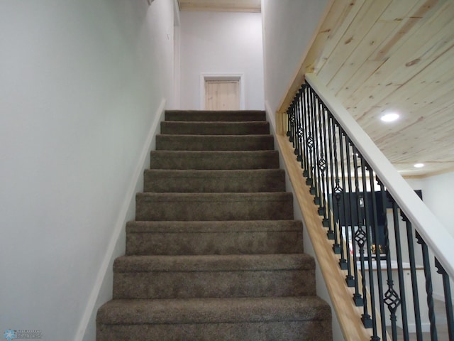 212 May Ave, Page, ND 58064 - stairway with recessed lighting