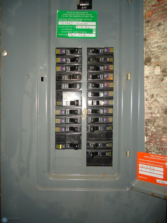 212 May Ave, Page, ND 58064 - utility room with electric panel
