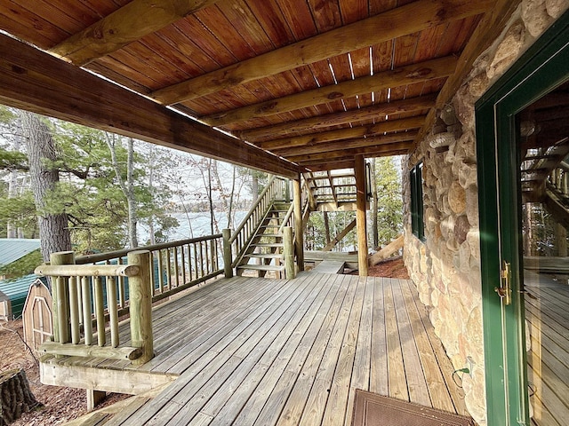 deck with stairway