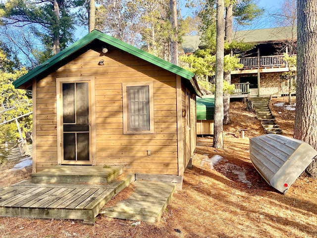 view of outbuilding featuring an outdoor structure