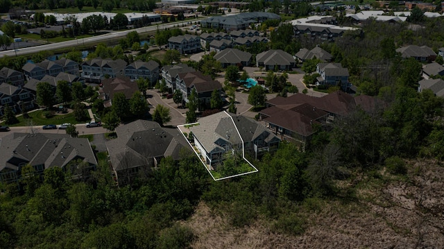 2524 Sandstone Ln, Orono, MN 55356 - aerial view of property and surrounding area featuring property boundaries highlighted and nearby suburban area