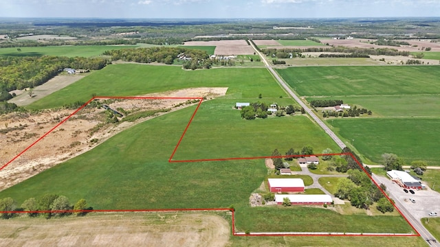 4647 County Road 121, Fort Ripley, MN 56449 - aerial view of sparsely populated area with property parcel outlined