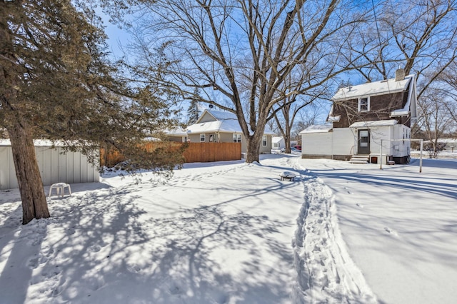 view of snowy yard