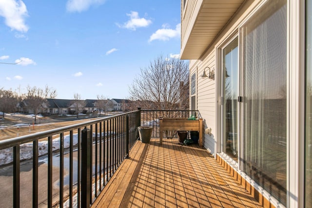 balcony with a residential view