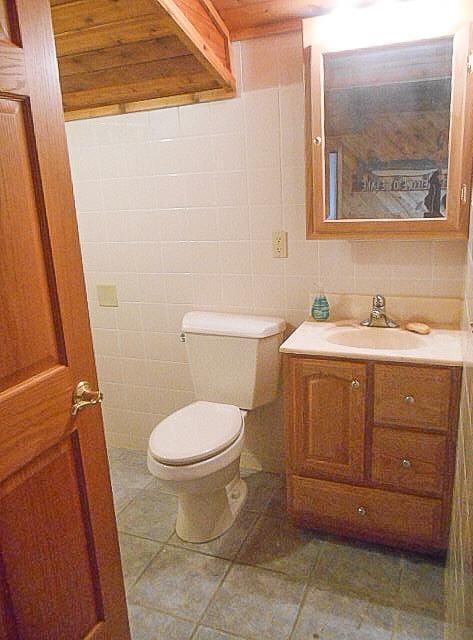 1702 Lakeshore Dr Unit 8, Lake City, MN 55041 - bathroom with toilet, tile walls, and vanity