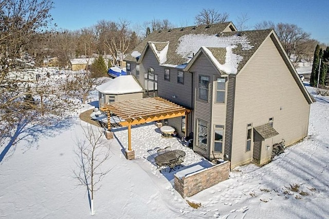 view of snowy aerial view