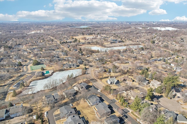 aerial view featuring a residential view