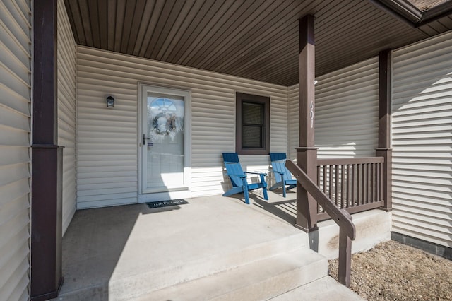 view of patio with a porch