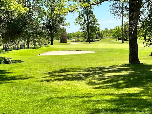 13849 Leaf River Rd, Wadena, MN 56482 - view of community with a lawn, golf course view, and view of wooded area