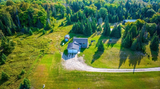 drone / aerial view with a rural view