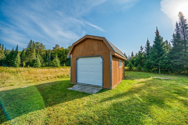 detached garage with driveway