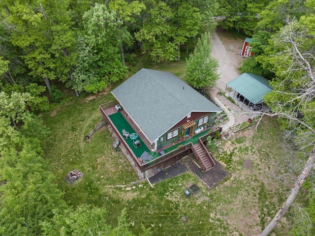 11288 Leewood Ln, East Gull Lake, MN 56401 - view from above of property