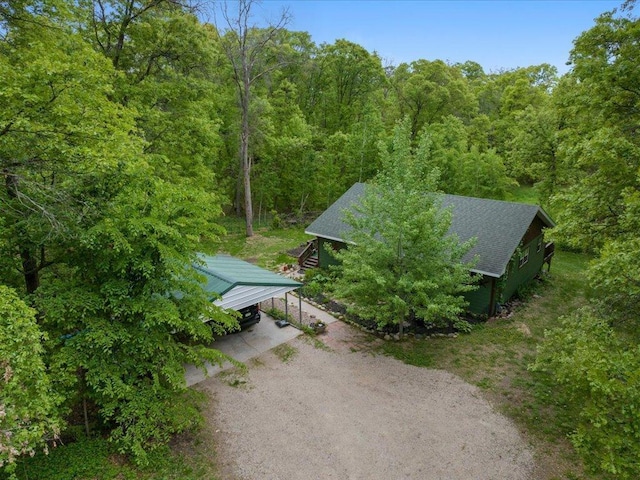 11288 Leewood Ln, East Gull Lake, MN 56401 - aerial view of property and surrounding area with a heavily wooded area