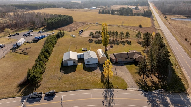 bird's eye view with a rural view