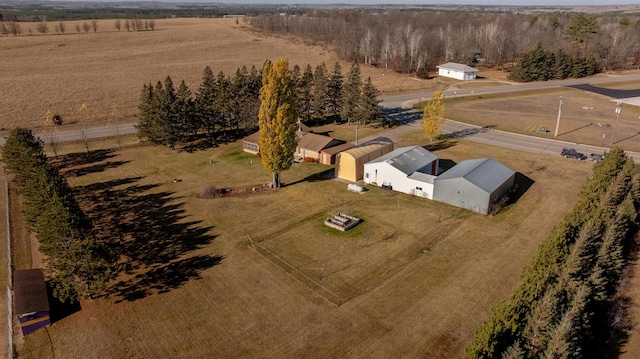 aerial view featuring a rural view