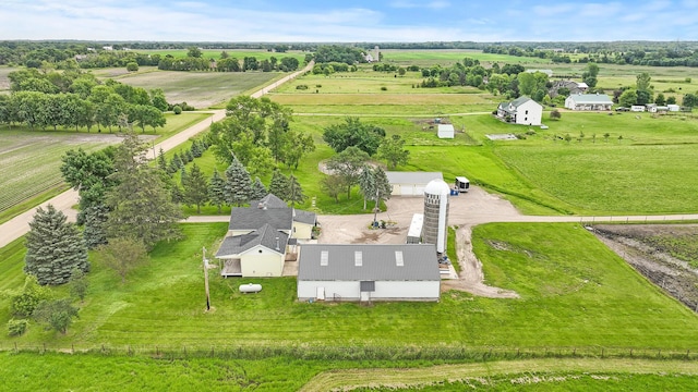 bird's eye view featuring a rural view