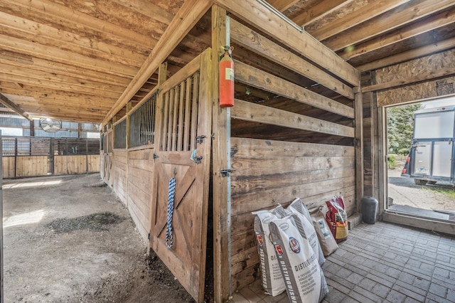 view of horse barn