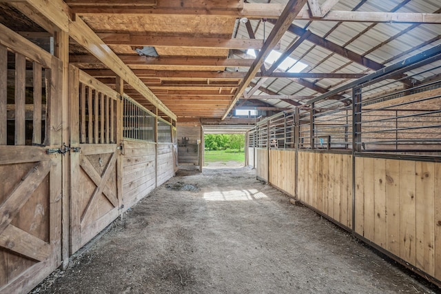 view of horse barn