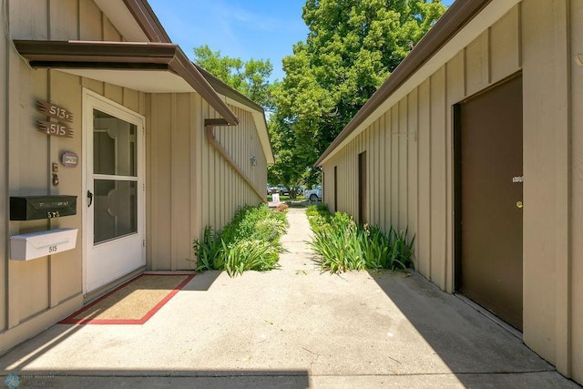 view of home's exterior featuring board and batten siding