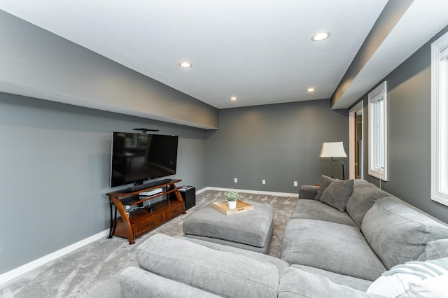 1509 Woodland Dr SW, Rochester, MN 55902 - carpeted living room with baseboards and recessed lighting