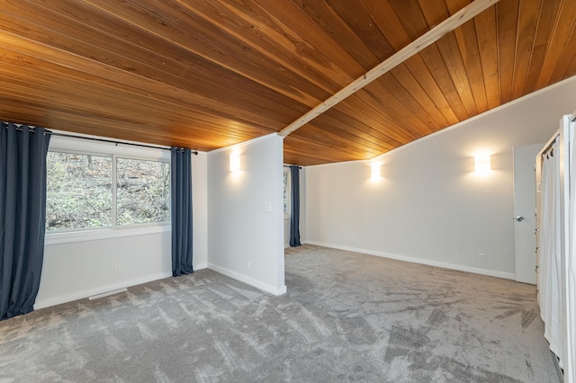 1509 Woodland Dr SW, Rochester, MN 55902 - interior space featuring baseboards, wood ceiling, and carpet