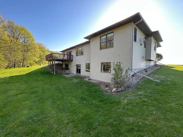 16110 Giefer Ave, Nerstrand, MN 55053 - back of house with a deck and a yard