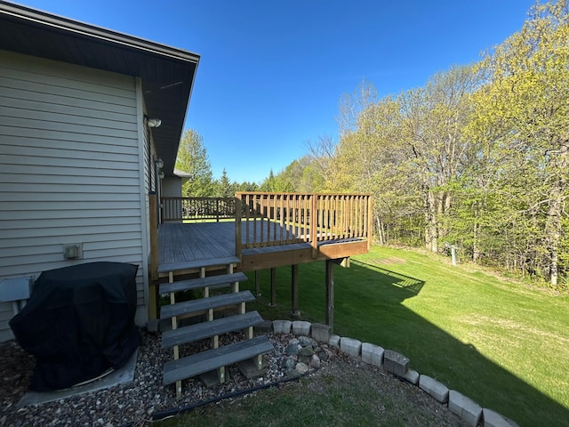 16110 Giefer Ave, Nerstrand, MN 55053 - view of grassy yard with a deck