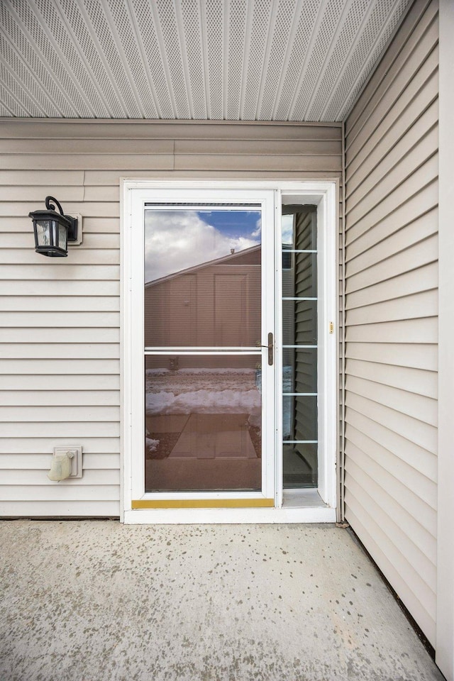 view of doorway to property