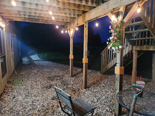 view of patio / terrace featuring a carport