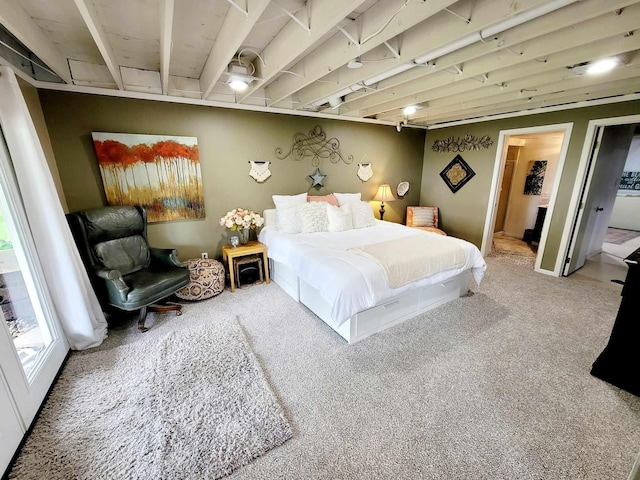 view of carpeted bedroom