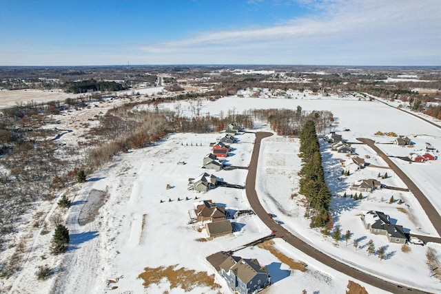 view of snowy aerial view